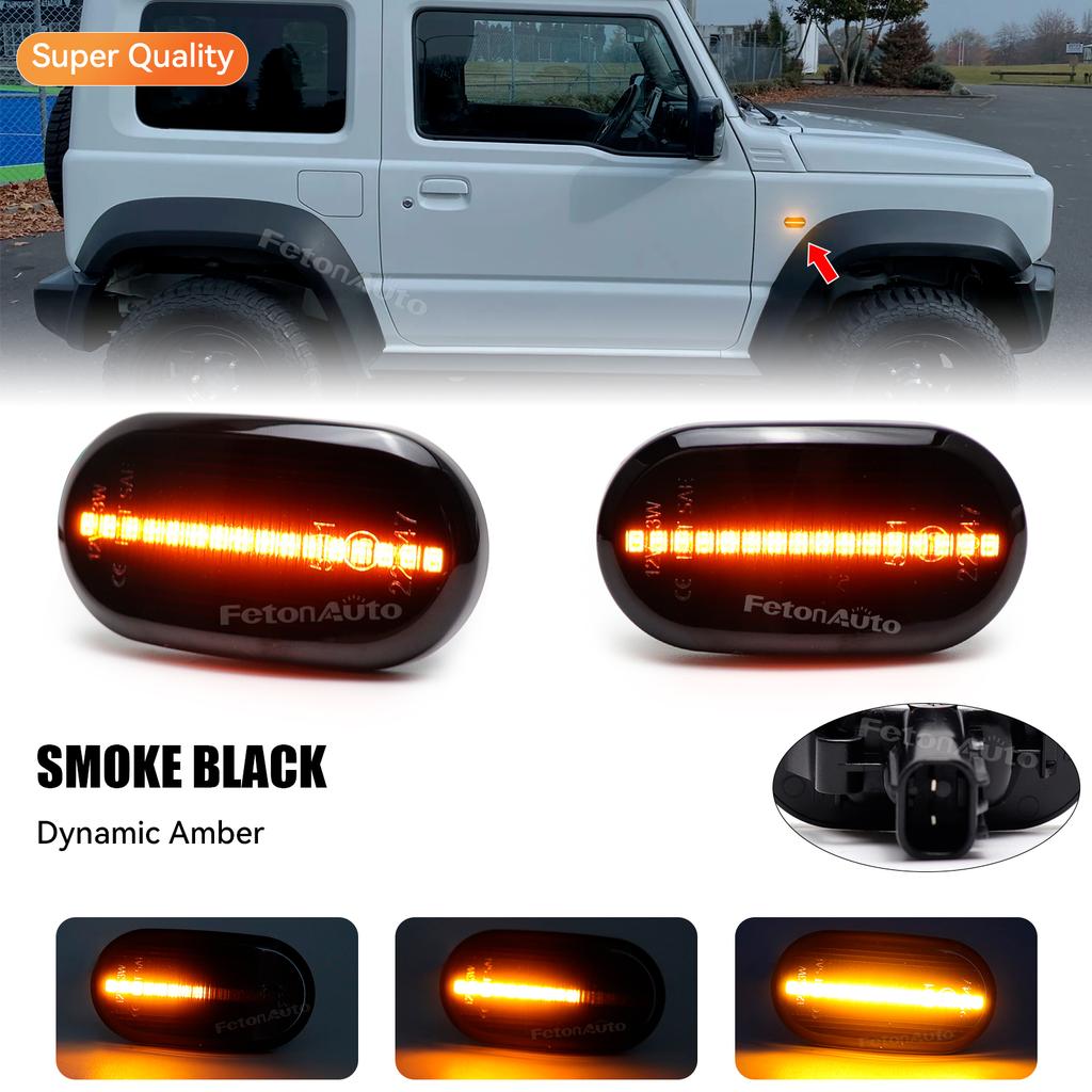 2PCS Dynamic Side Marker Turn Signal Indicator Repeater Light for Suzuki Jimny JB64W JB74 JB23 Chevrolet Cruze HR52S