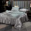 Pure Color Imitation Silk Bedding Set - Silky, Washable Four-Piece Sleep Set