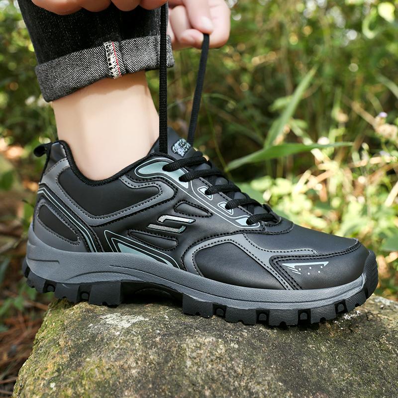 New Men's Tactical Boots Waterproof Climbing Shoes Army Lace Up Work Breathable Anti-Slip Outdoor Male Motorcycle Work Hiking Shoe