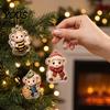 Christmas Tree Hanging Decorations Sheep Advent Calendar, 24Pcs Acrylic 2D Ornament Set with Cute Wall Decor for Holiday Lamb Designs,