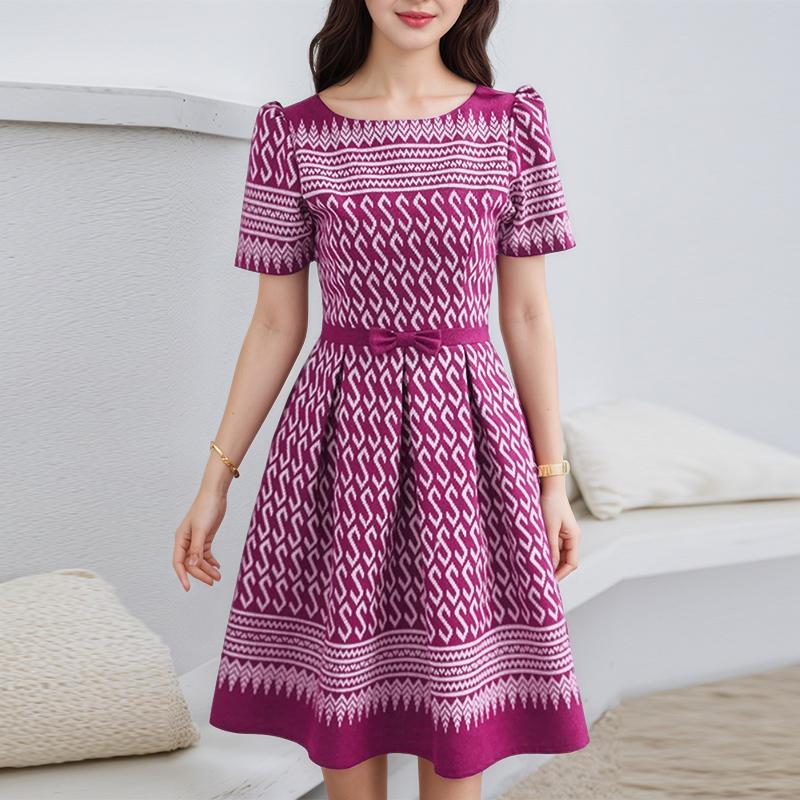 ZANZEA Women Casual Round Neck Summer Short Sleeve Print Dress