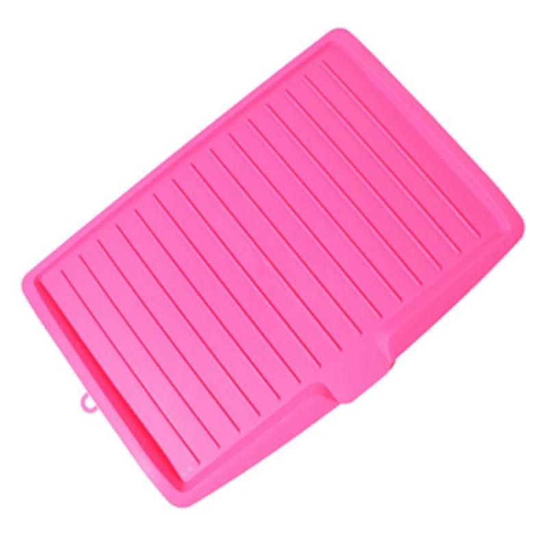 

Сушилка для посуды, кухонная сушилка, поднос, большая сушилка для раковины, органайзер для столешницы, сушилка для кухонной посуды ярко-розовый