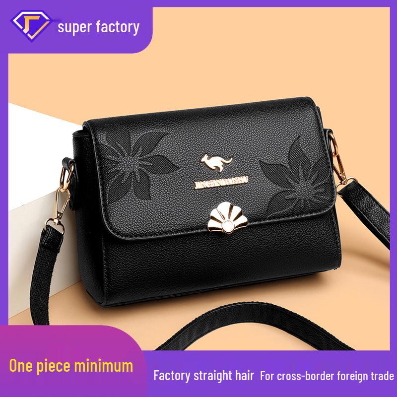 

Women s 2025 Soft Leather Crossbody Bag - Fashionable, Small, Versatile, and Perfect for Commuters and Middle-Aged Women. вина червоного кольору