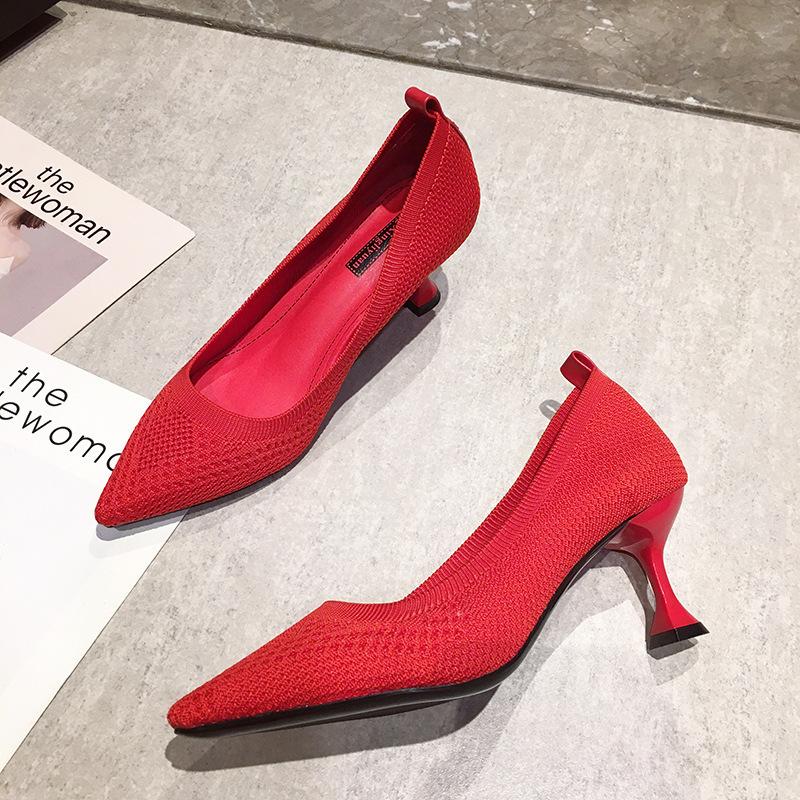 

2026 Женские Туфли-лодочки Летняя Обувь Тонкий Высокий Каблук Сексуальные Остроносые Накладные Свадебная Вечеринка Бренд Модная Обувь Для Дамы Женщины Mujer 35 красный