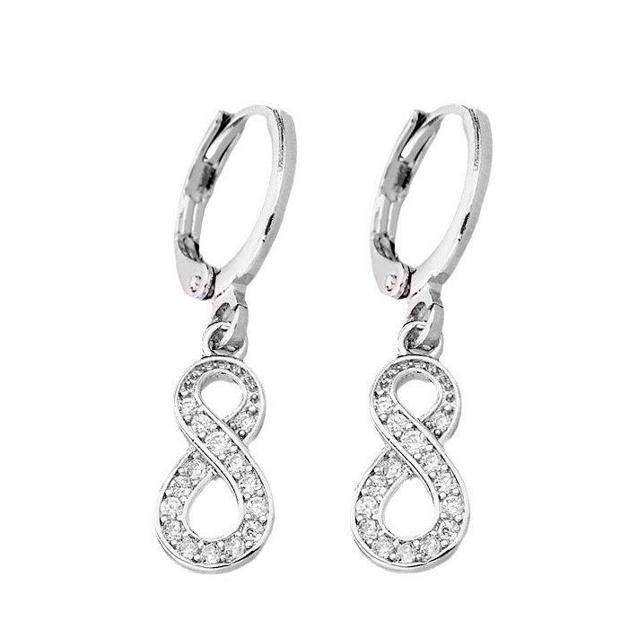 

Бриллиантовые серьги «Вечная любовь» с бесконечностью: Искрящийся 2025 Холодный стиль Геометрический дизайн Copper