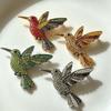 Sparkling Rhinestone Hummingbird Brooch Shiny Multicolor Design Ideal For Daily Wear Party Jewelry Gift For Women