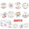 100-500Pcs Flowers Round Thank You Stickers For Supporting Small Business Seal Labels Wedding Party Stationery Stickers