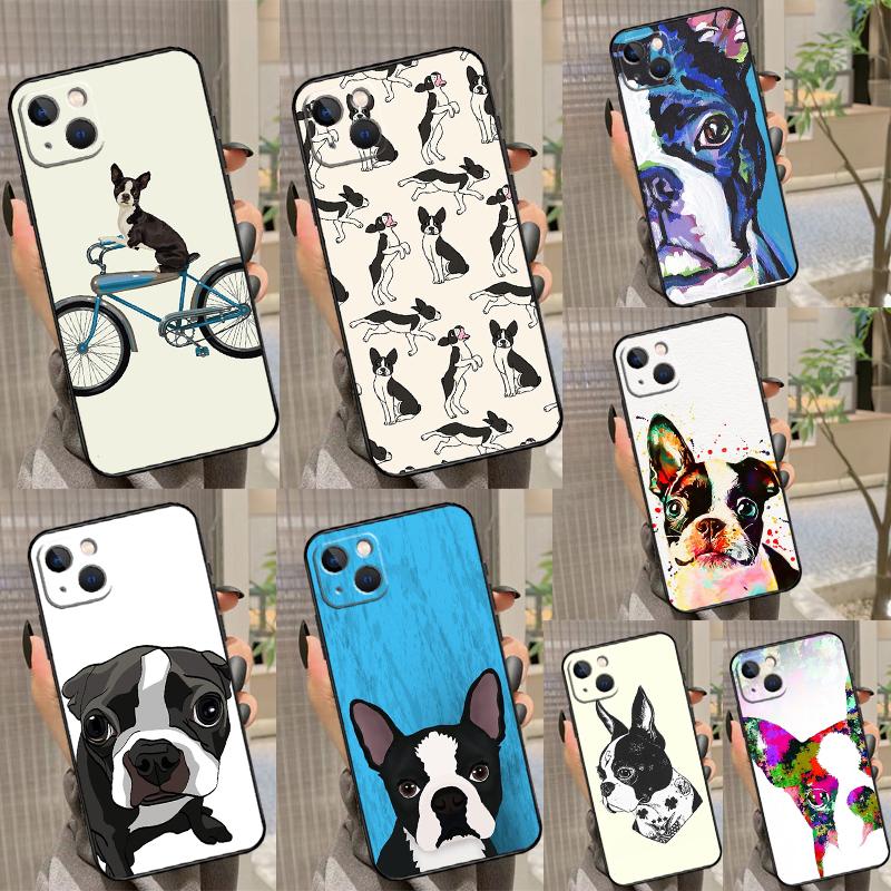 Boston Terrier Dog Phone Case For iPhone 17 17Air 16 15 14 13 11 12 Pro Max 12 13 Mini 16E Shockproof Cover