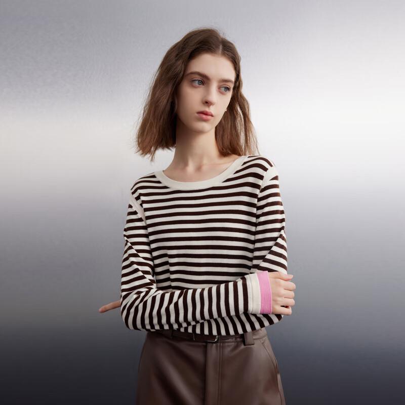 

SanCai Women s Striped Knit Sweater M