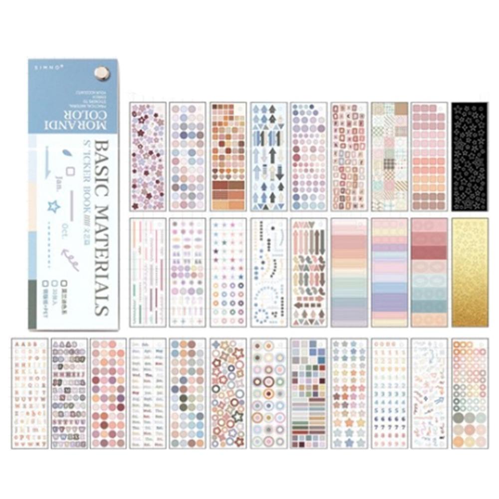 30Sheets Self Adhesive Scrapbook Stickers Creative DIY Decorative Sticker  Journaling