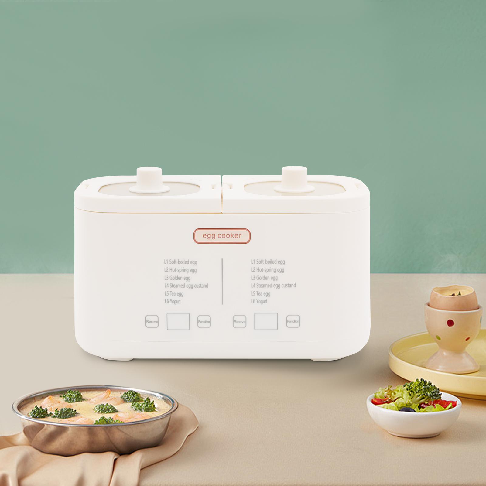 

PP Egg Cooker,White Rectangular Rapid Egg Cooker Touch Screen Control Capacity 8 Eggs for Family Breakfasts,Portable Cooking білий