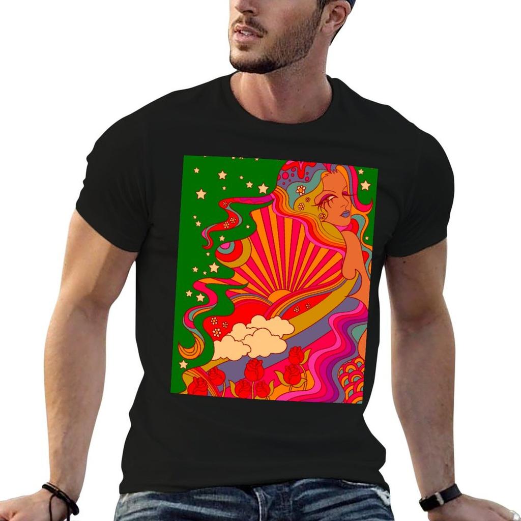 Psychedelic Lady Tshirt Unisex T Shirts Graphic Anime T Shirts Oversize Unisex T Shirt Cotton 100 Tshirt
