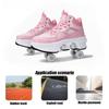 Kids Roller Skate Shoes Parkour Boys Girls 4 Wheels Detachable Casual Running Fashion Deformation Outdoor Skating Shoes