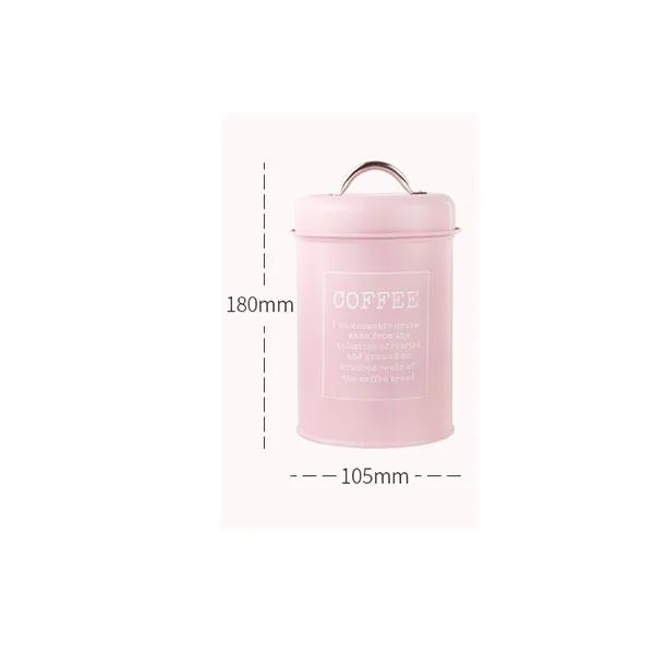 1.2L Storage Canister Jars for Tea Coffee Sugar, Vintage Metal Kitchen Food Storage Container Sealed Cookie Cans Kitchen Supply