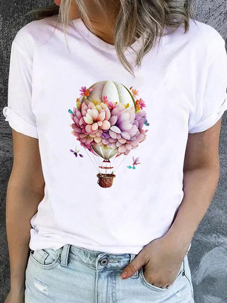 (Asian Size) trend love style Clothing Lady o-neck Short Sleeve T-shirts Printed Female Top Casual T Shirt Fashion Women Graphic Tee