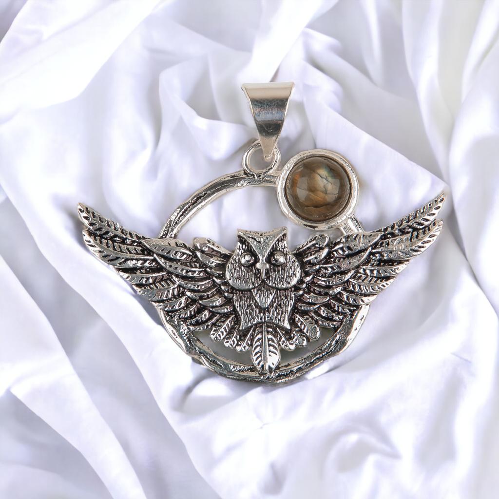 Natural Gemstone 925 Solid Silver Designer Jewelry Pendant 1.48" Christmas Gift CP-17