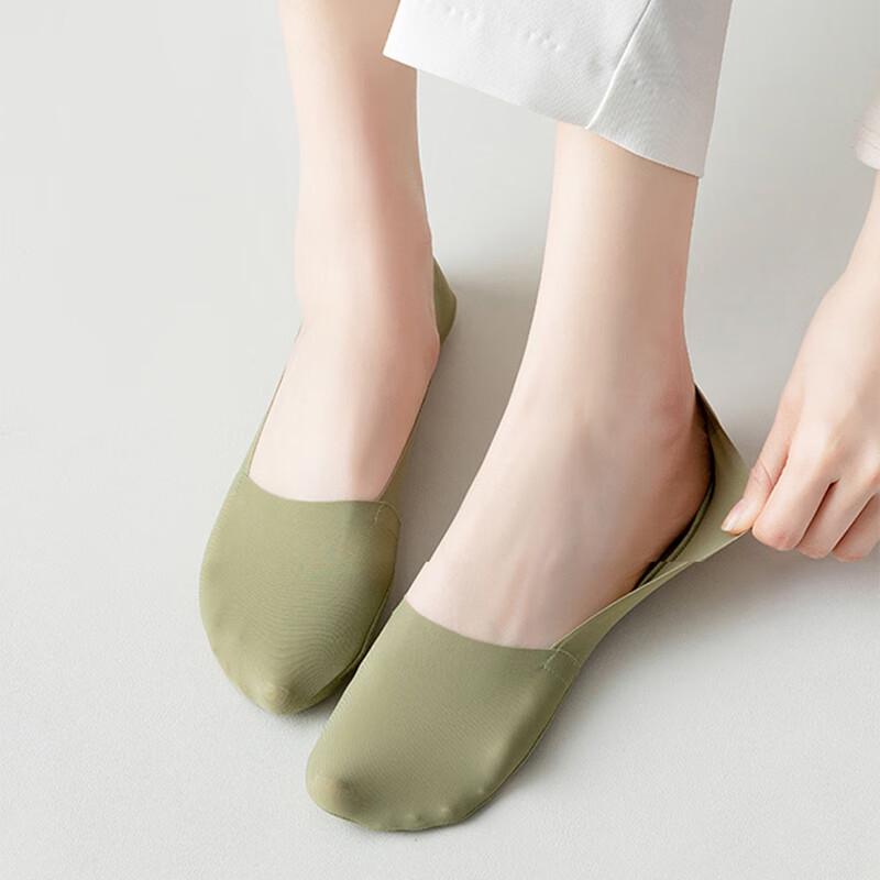 Langsha Women's Invisible Low-Cut Boat Socks