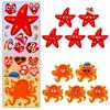 6 Photos/pack of Marine Creatures Cartoon Face Change Stickers Children Toys Elementary School Students Cartoon Cute DIY Puzzles
