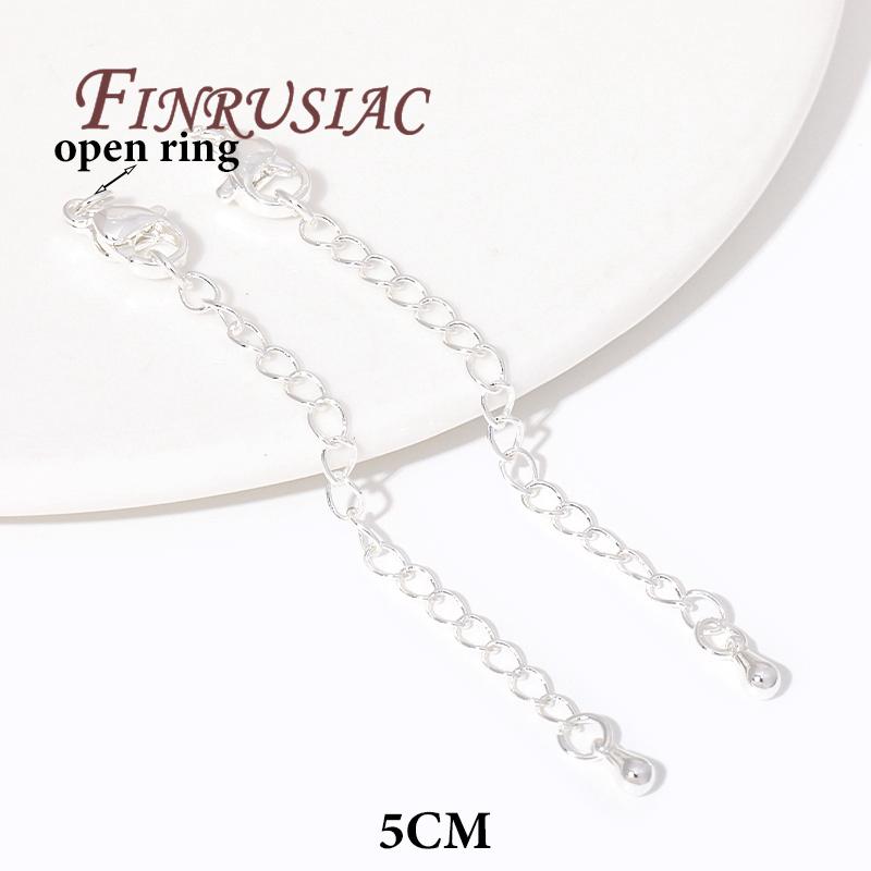 2/5/10Pcs 18K Gold Color Extension Extended Tail Chains with Lobster Clasps Connectors For Jewelry Making DIY Bracelet Findings