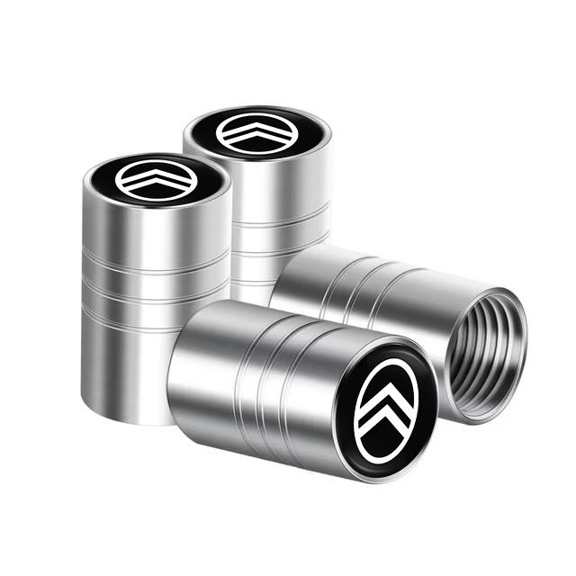 4Pcs Alloy Car Valve Cap Wheel Valves Dust Cover Tire Accessories For Citroen e-C3 e-C4 X C5X C3 C4 Cactus Picasso C-Crosser C6