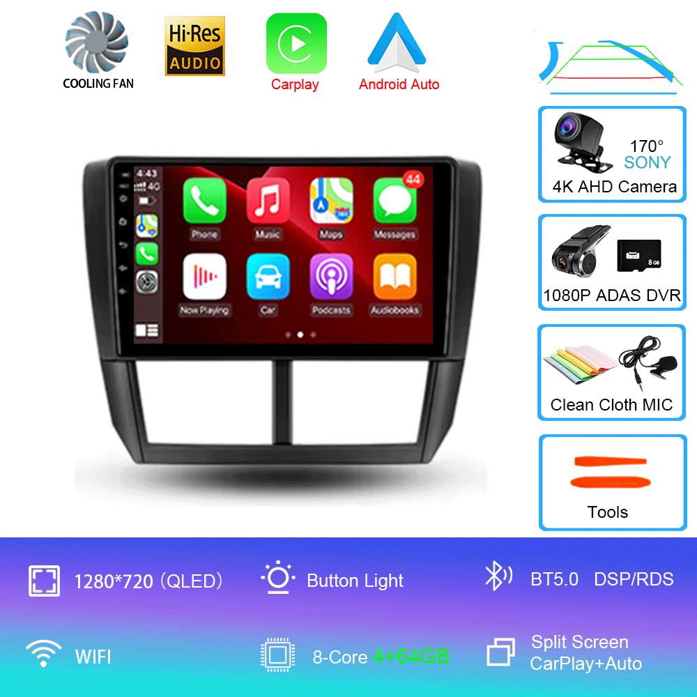 Android 14 For Subaru Forester3 SH 2007-2013 Subaru Impreza GH GE 2007-2011 Car Radio Navigation Multimedia Video Player Stereo