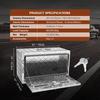 Underbody Truck Box, 30"×14"×16" Pickup Storage Box, Heavy Duty Aluminum Diamond Plate Tool Box with Lock and Keys, Waterproof Trailer Storage Box