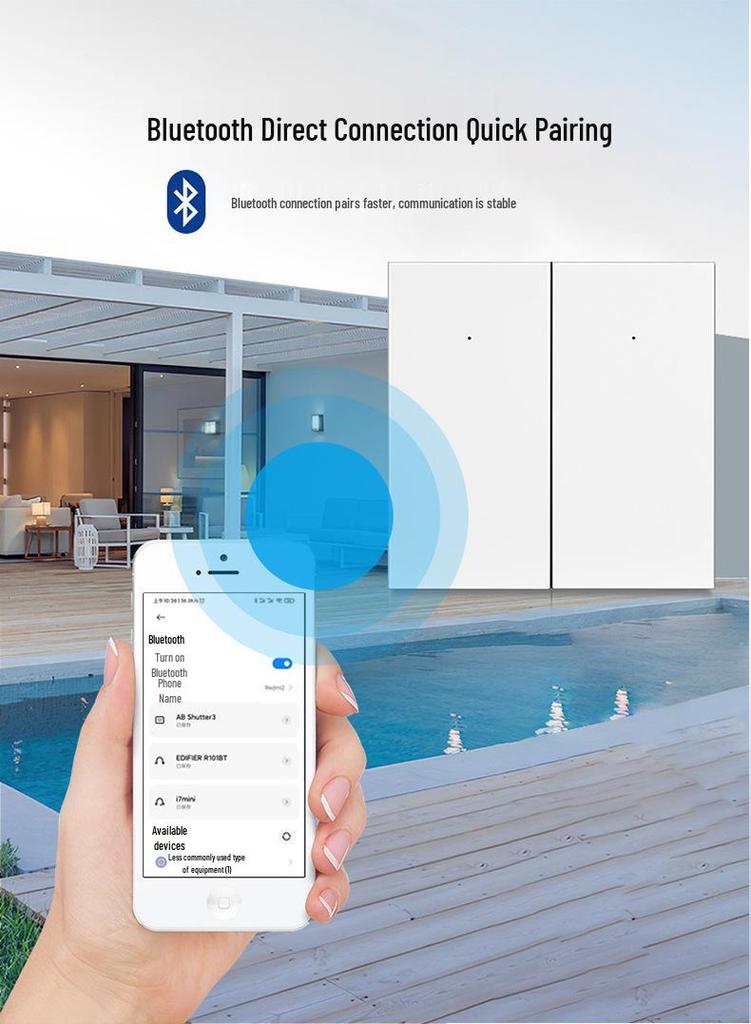 Graffiti WiFi Smart Switch Control Panel with Google, Alexa, Xiaoai, Tmall Integration
