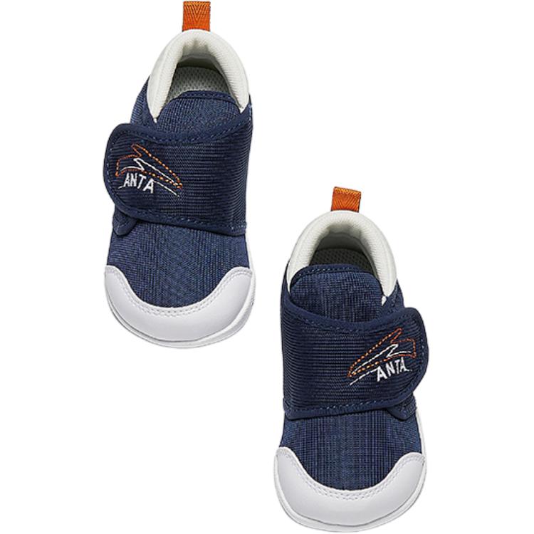 Anta Comfortable Soft Non-Slip Wear-Resistant Low-Top Walking Shoes Baby Shoes Blue White A12440069H-6