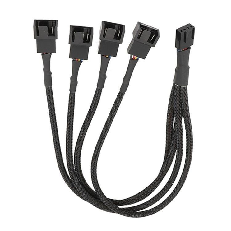 3/4 Way 4 Pin PWM Fan Splitter Cable PWM Fan Extension Cable for Computer Case 4Pin Fan Cable PC Fan Extension Cable