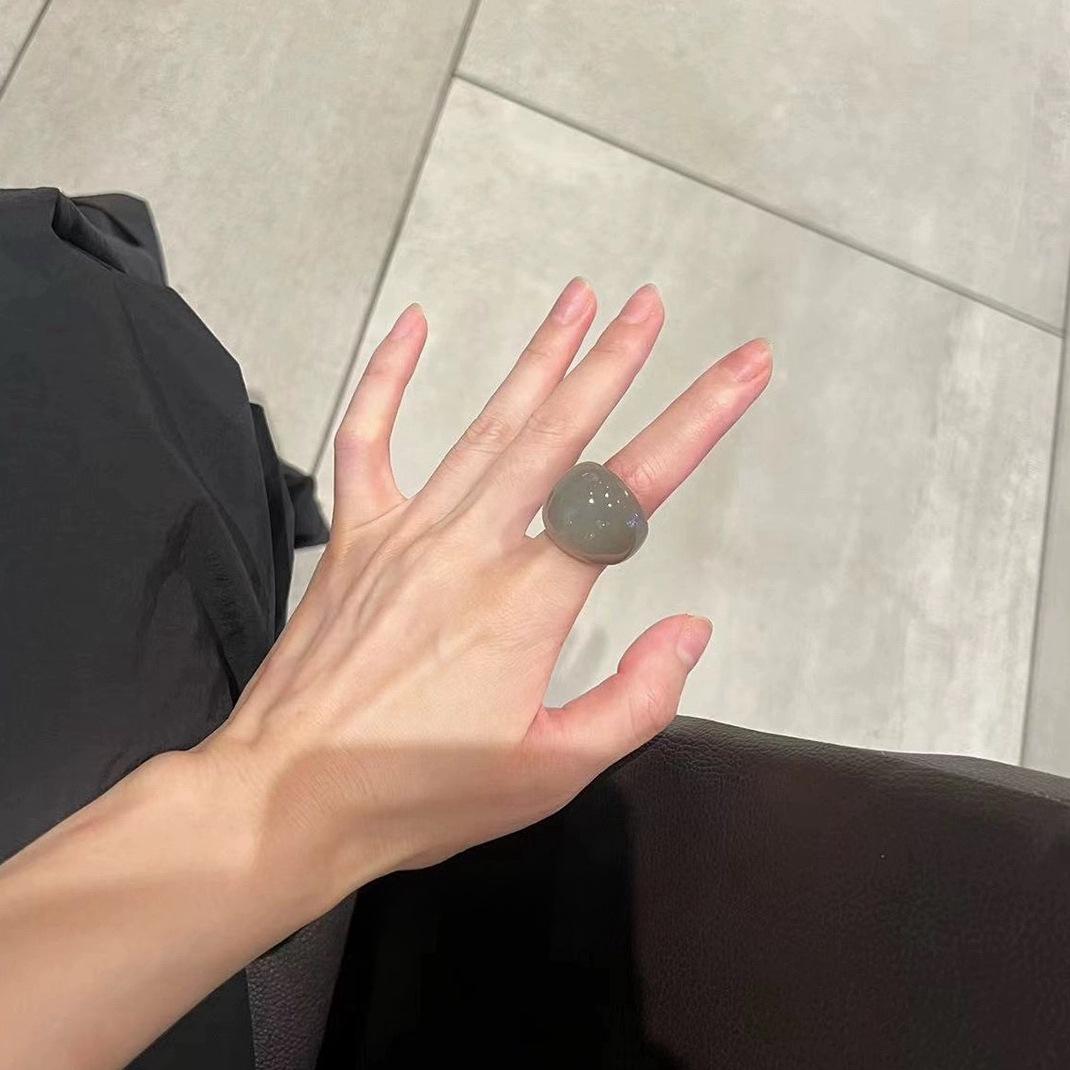 

Hip Hop Y2k Vintage Retro Acrylic Korean Style Unique Ring Urban Women Simple Travel Rings Jewelry Accessories Gifts Girlfriend 7