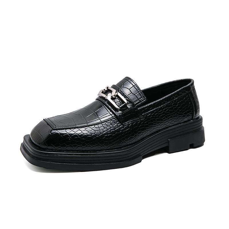 Fashion Slip on Casual men's thick soled leather shoes Classic British style Fashion Party Dance High quality loafers Luxury Hot