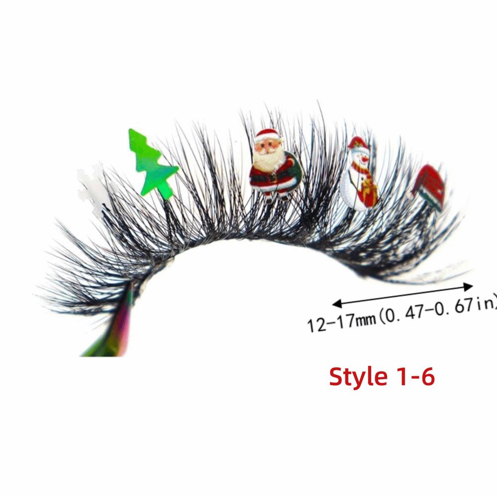 1 Pair Full Strip Reusable Sparkly Lashes Natural to Fluffy Faux Mink False Eyelashes Cosplay