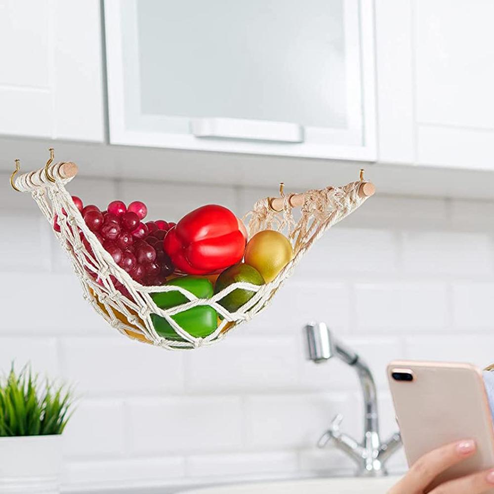 Fruit Hammock under Cabinet Strong Keep Fruits And Vegetables Fresh