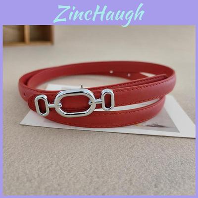 Vintage Style Twoply Leather Lady Belt With Brass Buckle For Fashion Accessories