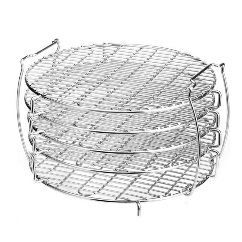 Air Fryer Rack Stainless Steel Multi-Layer Dehydrator Rack Toast Rack Air Fryer Tools Kitchen Accessories for Cooking 1