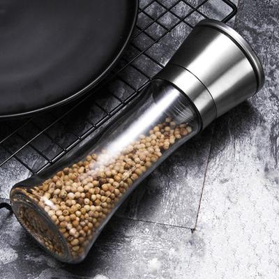 Pepper Mill Labor-saving Cooking Accessories Stainless Steel 2-in-1 Portable Spice Crusher Bottle Pepper Mill Durable Cookware