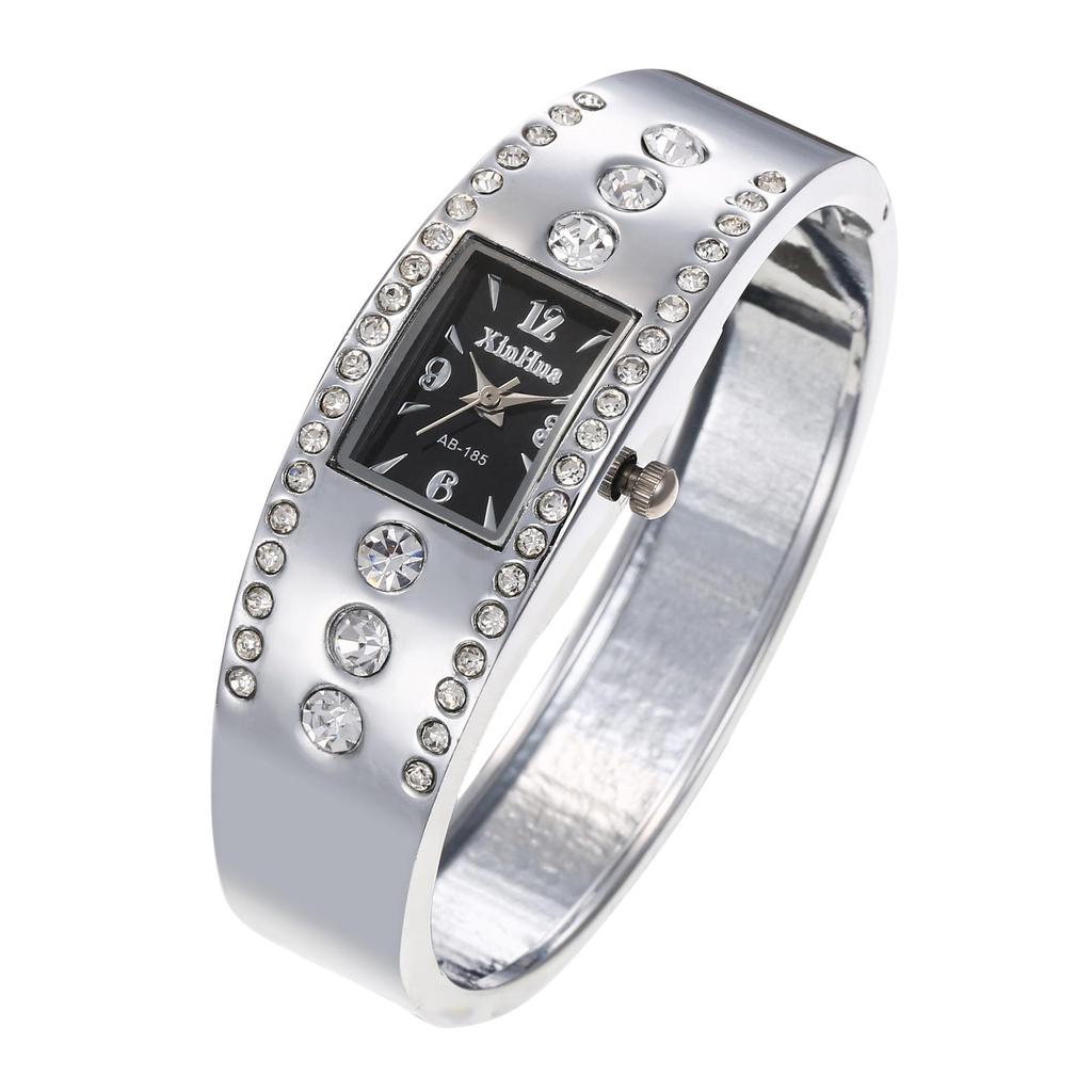 Women Bracelet Watch Xinhua Quartz Wristwatch Crystal Fashion Silver Casual Drop Ship Stainless Steel Relojes Mujer Bangle Clock