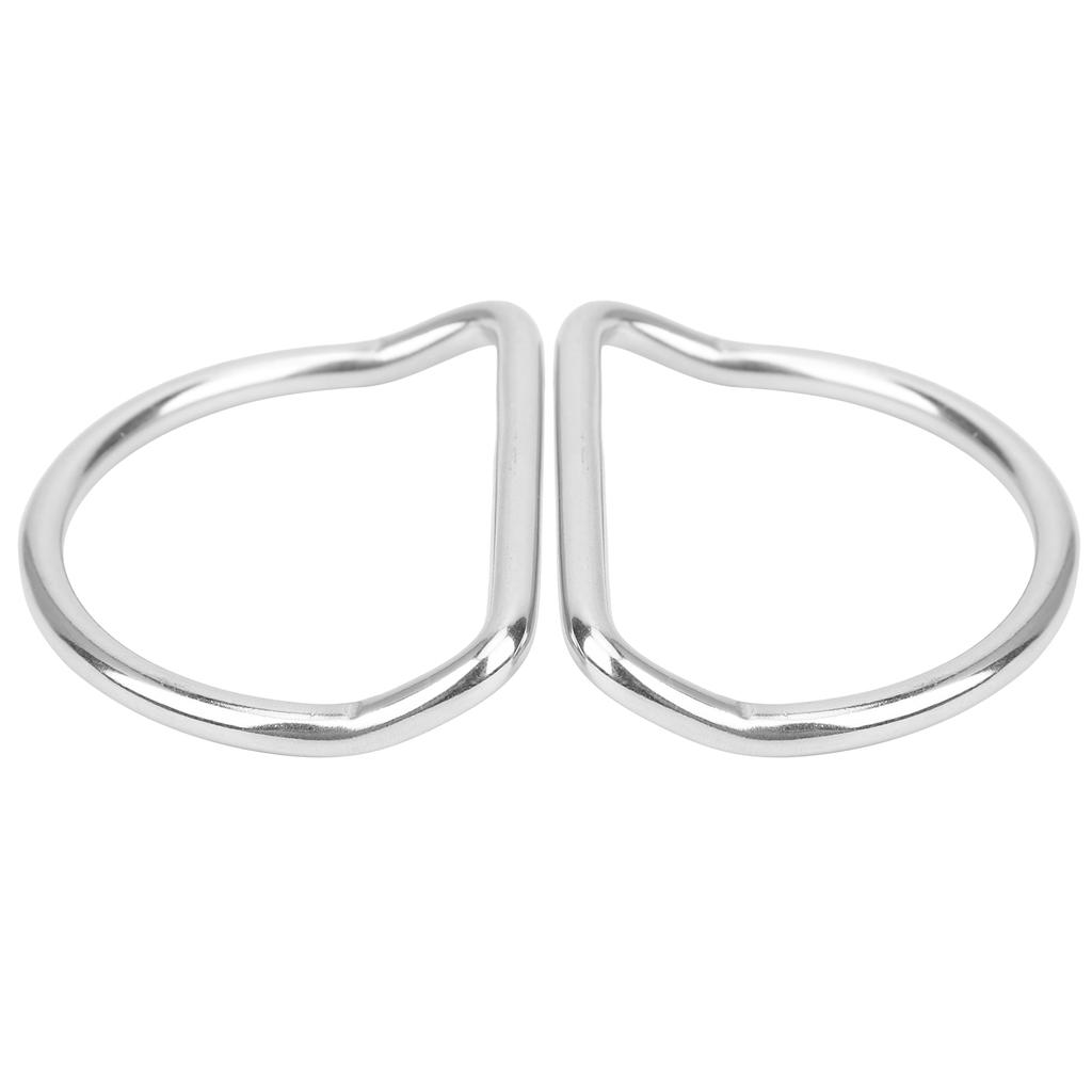 2 ks Potápěčské D-kroužky Ohnuté pro 5,08cm2,0in Popruh Zátěžový Pás Nerezová Ocel Outdoorové Aktivity