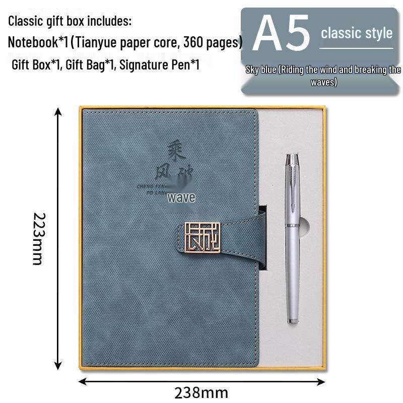 Custom Logo A5 Business Office Notebook Gift Set with 2025 Diary