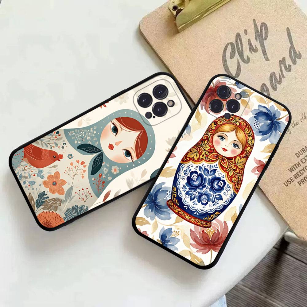 Classic Matryoshka Doll Phone Case For IPhone 14 Plus 13 Mini 11 16 15 17 Pro Max Protection Shockproof
