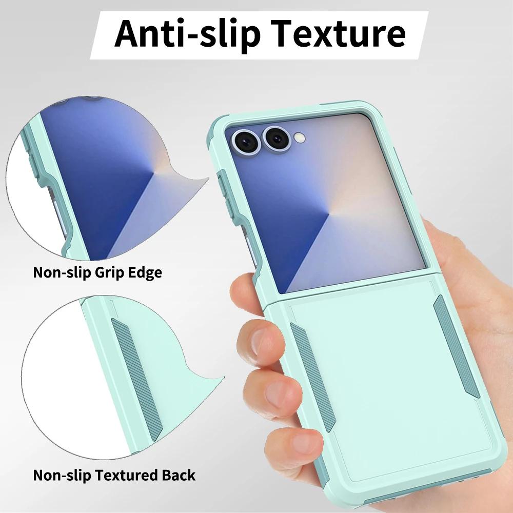 Luxuriöse Armor Otter-Box Handyhülle für Samsung Galaxy Z Flip 7 6 5 4 Splicing Color Bumper Stoßfester Schutz Harte Rückabdeckung