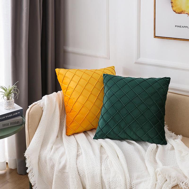 Nordischer Stil Einfache einfarbige Kissenhülle Minimalistischer Stil Wohnzimmer Sofakissen Rückenlehne Rechteckig Nachttisch Stuhl Kissen Qualität