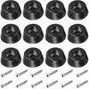 PATIKIL Cutting Board Feet, 12 Pack Round Rubber Feet Bumpers Non Slip Bumper Pads with Stainless Steel Screws for Furniture Chairs Desks Electronics