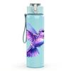 1PC Purple Hummingbird Bird Art Print 750ml Color Plastic Sports Water Bottle Leakproof Flip Straw Lid Suitable for Sports Office Home Use