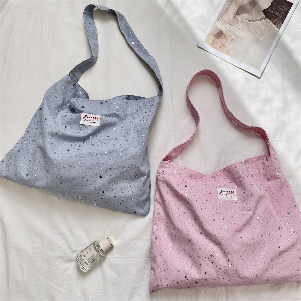 Casual Cloth Bag Large Capacity Sticker Drill Little Star Shoulder Crossbody Cloth Bag Women's Shoulder Bag