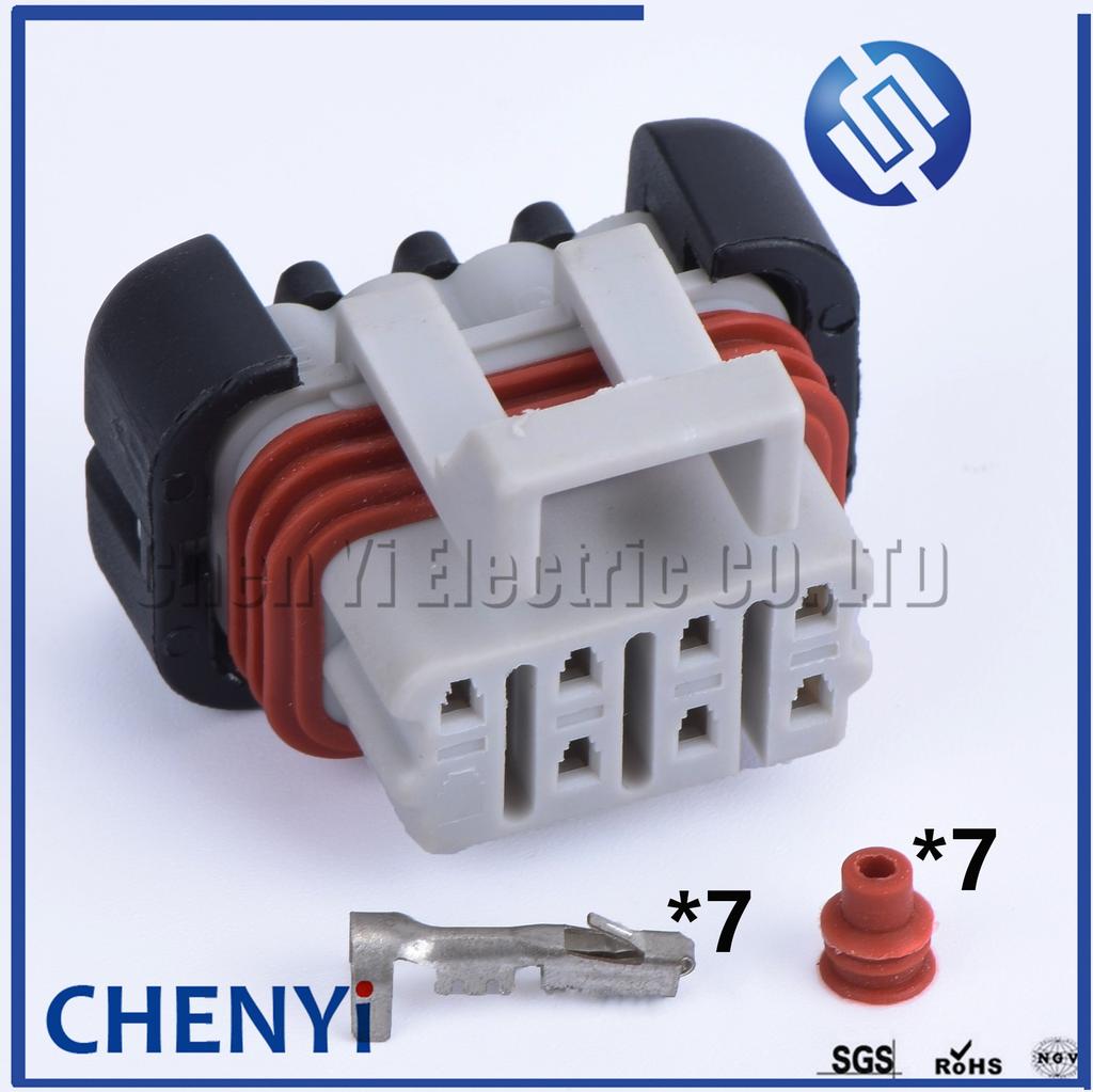 7 Pin Female Automotive Electronic Car Connector Wiring Harness Wiring Plug 12047933 12047938