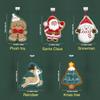 Coral Fleece Santa Claus Hand Towel Quick-drying Cleaning Dishcloths Cute Hanging Wipes  Xmas Decor