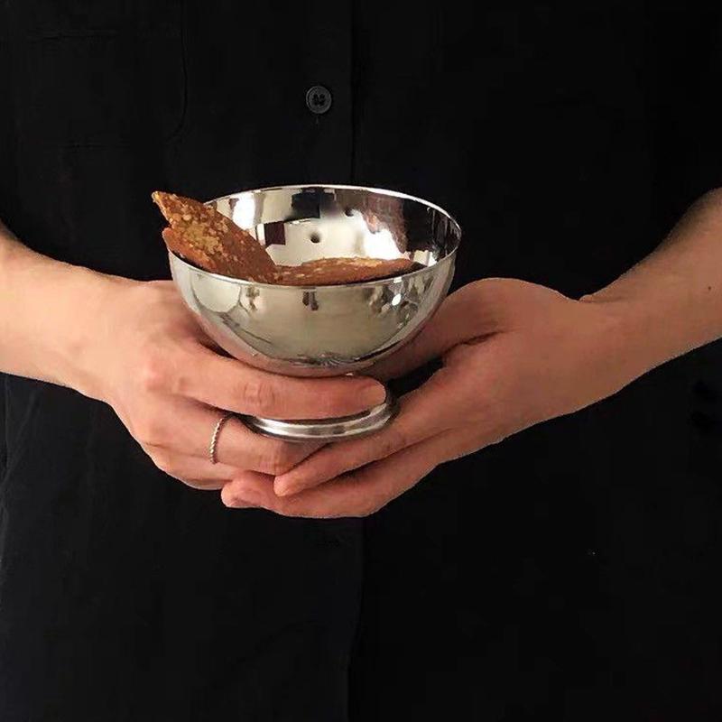 Multifunktionaler runder Eisbecher Eisbecher aus Edelstahl