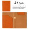 A4/A5 Writing Case With Closure Business Folder Multifunctional Leather Clip Board Conference Folder For Office
