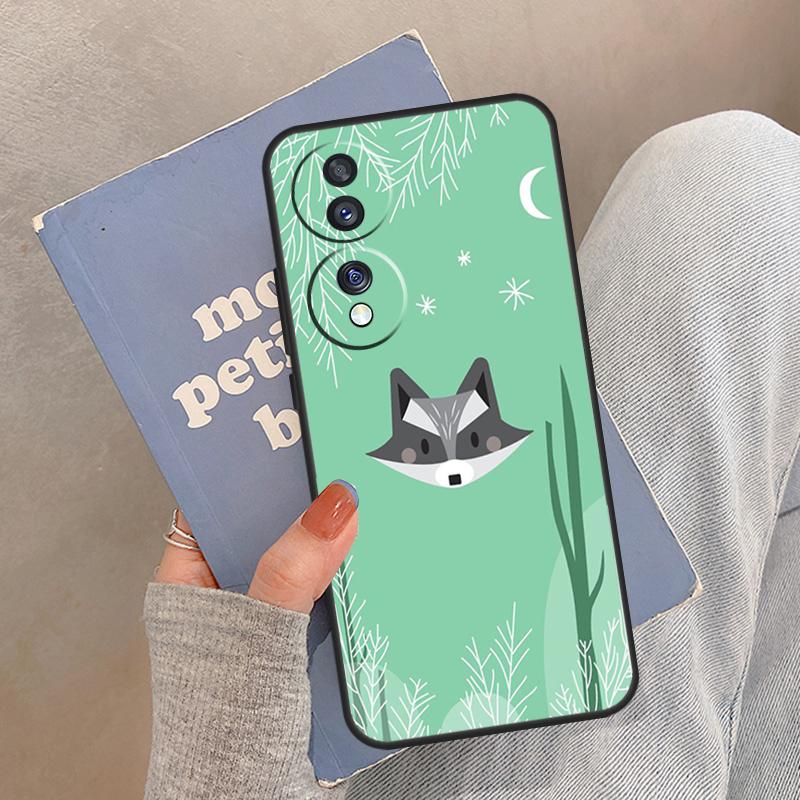 Cartoon Raccoon Case For Honor Magic 8 5 6 7 Pro Cover For Honor 400 200 Lite 50 70 90 X8a X8b X9a X9b X9c